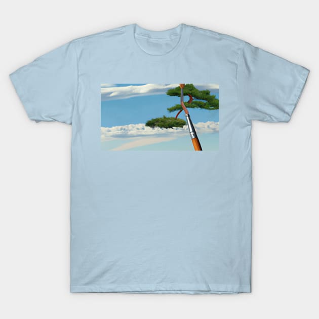 fake tree drawing pen T-Shirt by tearbytea